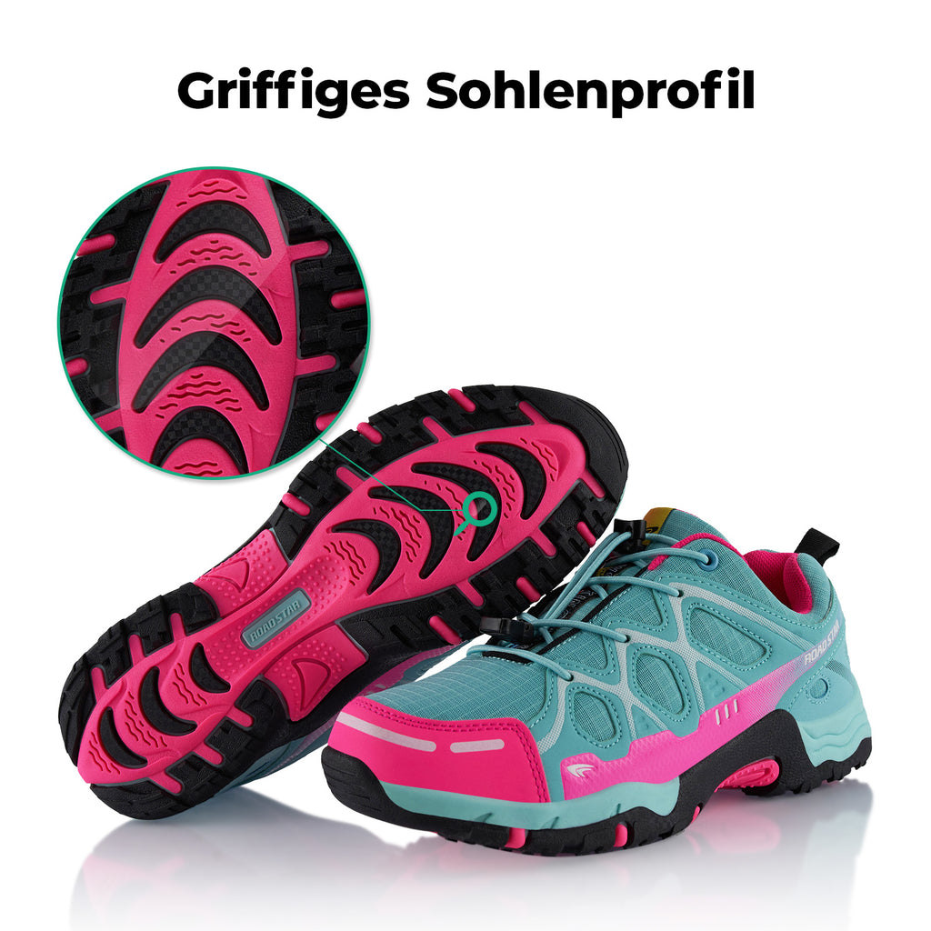 Wanderschuhe leichte Trekkingschuhe – Türkis-Pink