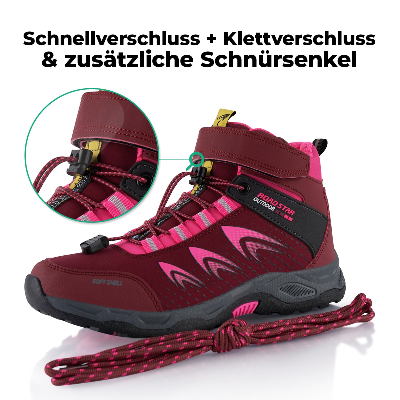 Winterstiefel Damen Trekkingschuhe Mit Klettverschluss Stiefel