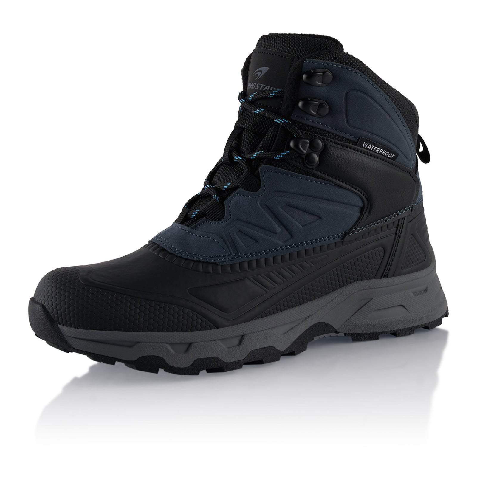 Wasserdichte Stiefel warme Winterstiefel Dunkelblau Schwarz