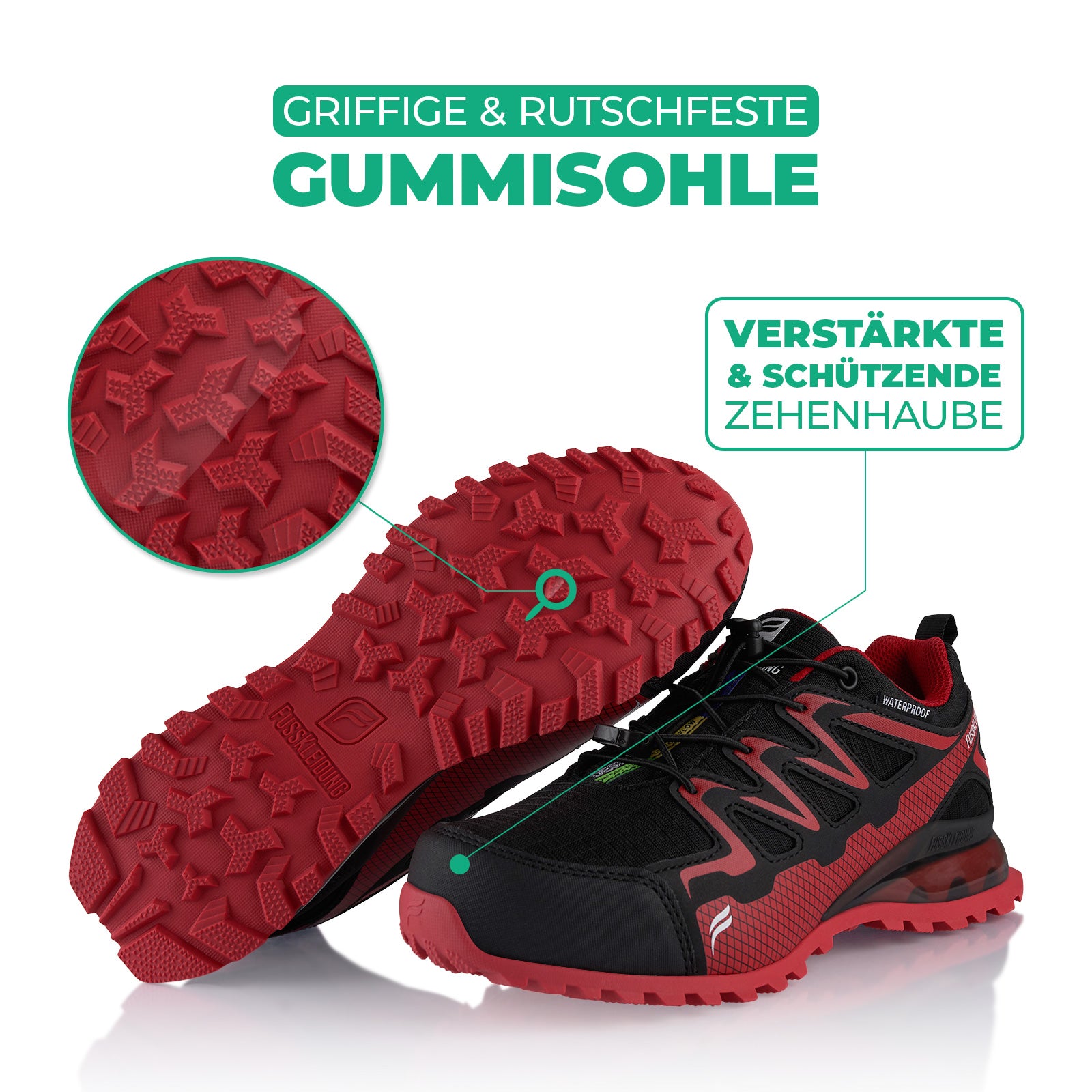 QUINTRA Herren Gartenschuhe - Wasserdichte Slip-Ons Für Garten & Outdoor | Weiche Gummi-Regenschuhe