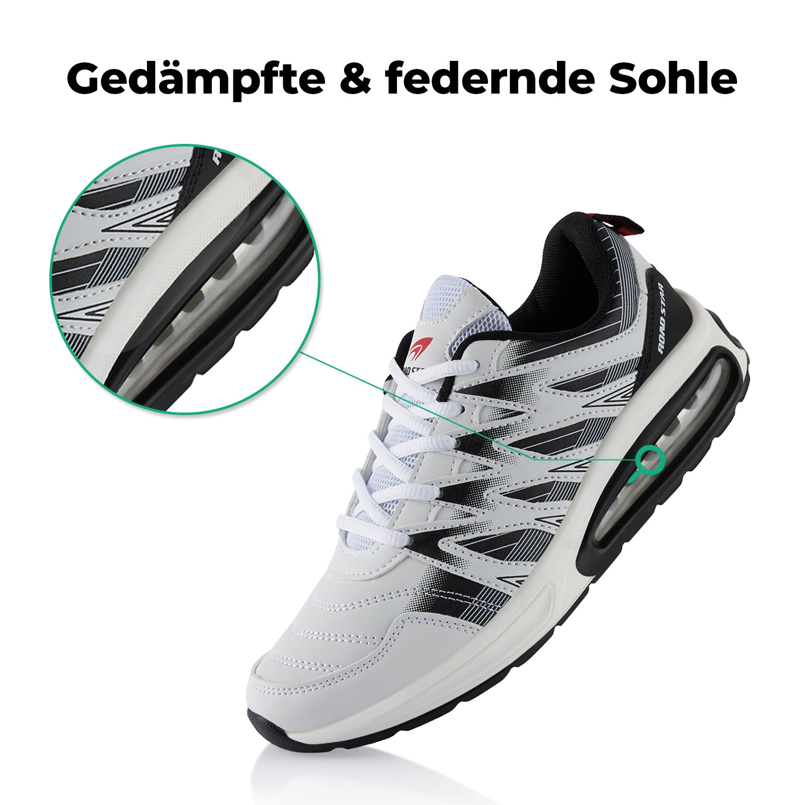 Sneaker Dämpfung Sportschuhe – Weiß-Schwarz