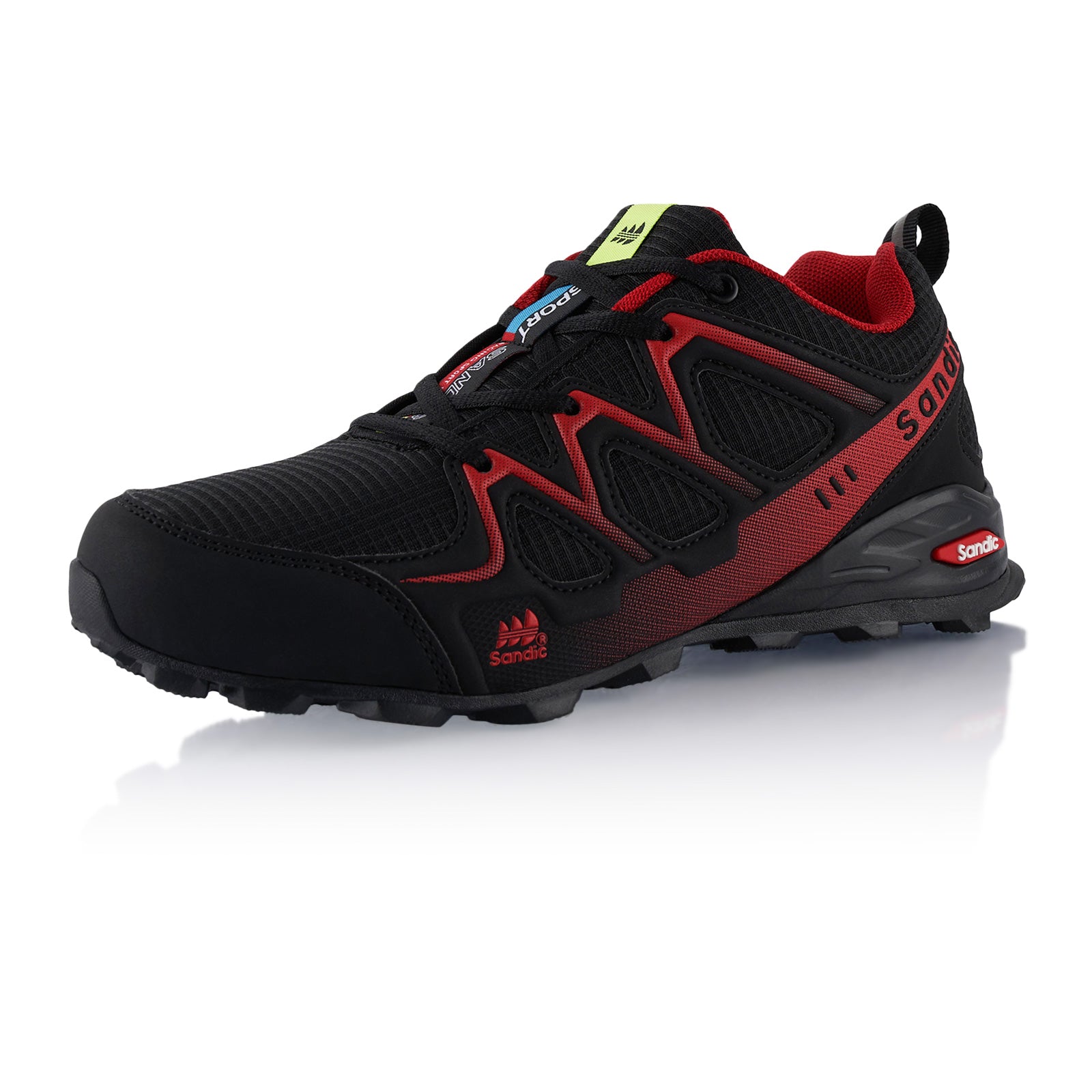 洋楽 SCHWARZ ROT GEIL Laufschuhe leichte Wanderschuhe Trekking Sportschuhe Schwarz Rot