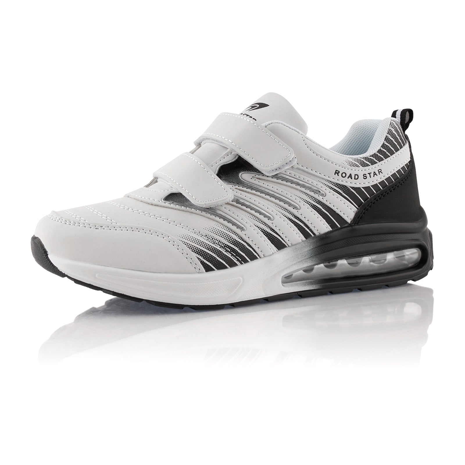 Sneaker Dampfung Sportschuhe WeiB Schwarz